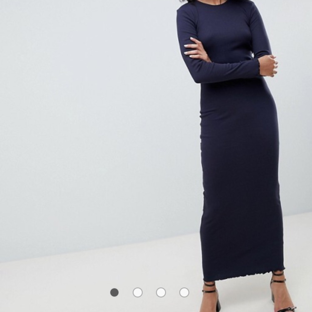 NWT Only from ASOS ribbed jersey, navy maxi dress
